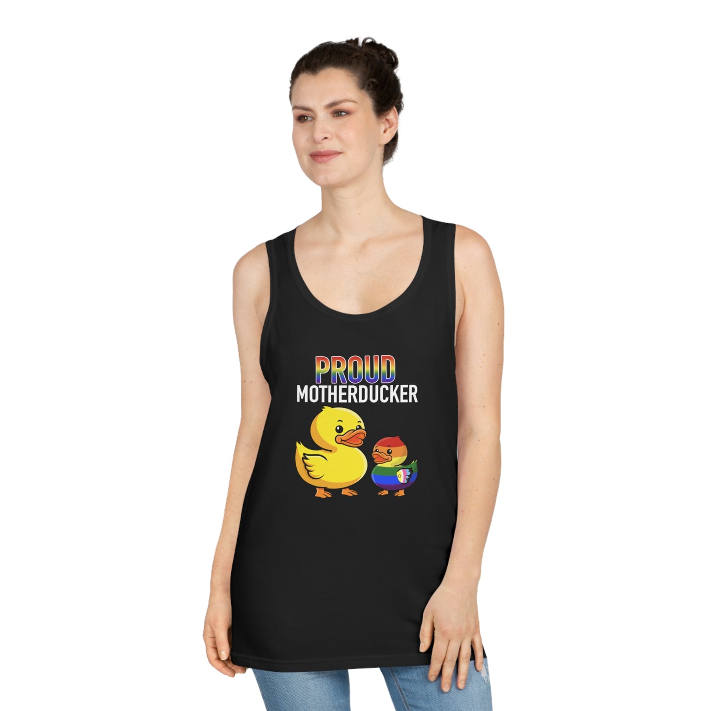 Proud Motherducker Tank Top, LGBTQ+ Pride Apparel, Funny Summer Style, Unisex Graphic Tee