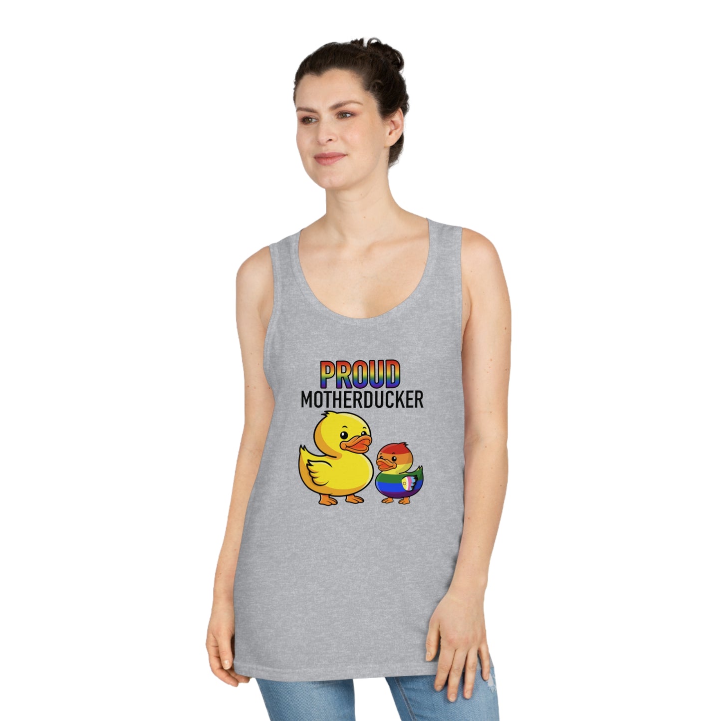 Proud Motherducker Tank Top, LGBTQ+ Pride Apparel, Funny Summer Style, Unisex Graphic Tee