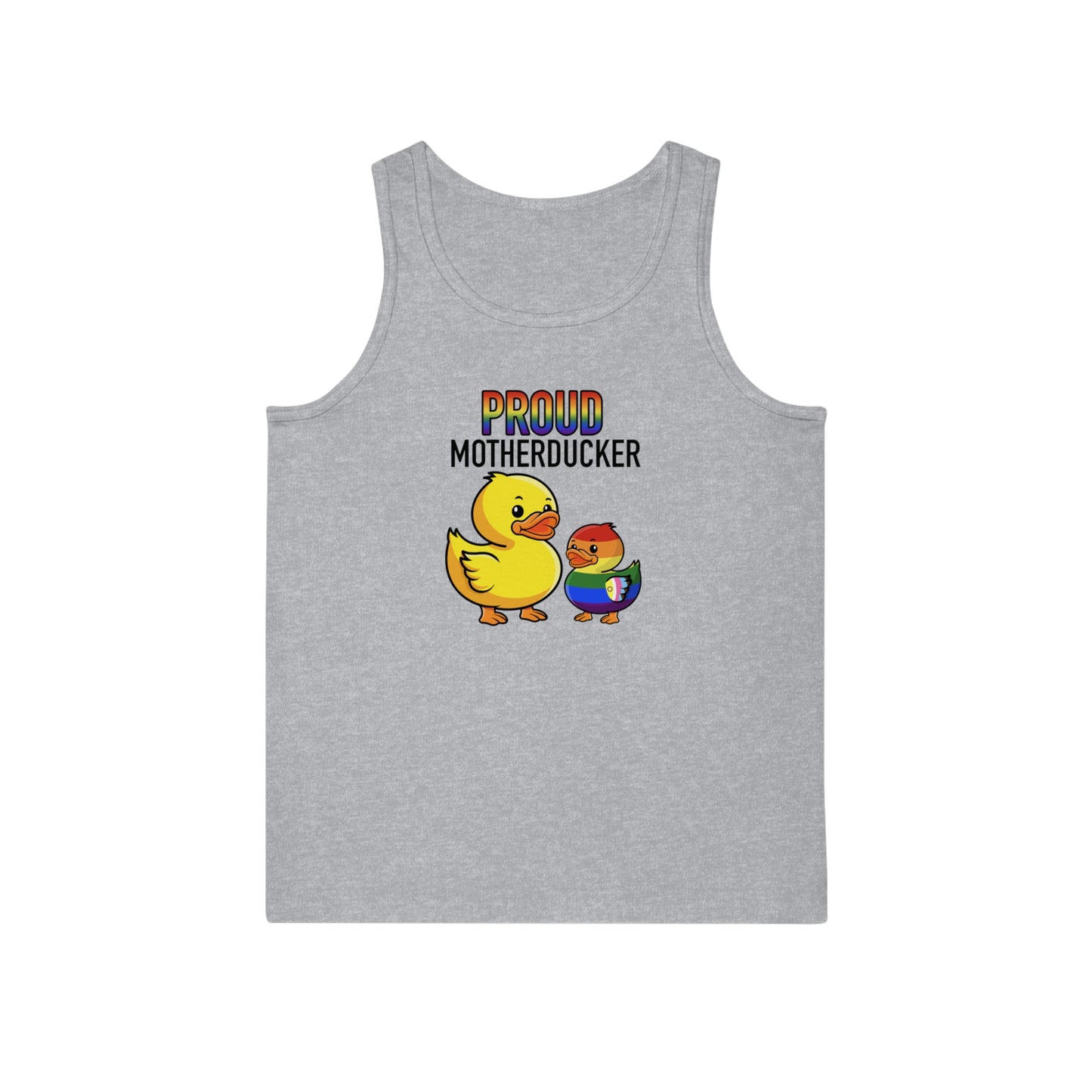 Proud Motherducker Tank Top, LGBTQ+ Pride Apparel, Funny Summer Style, Unisex Graphic Tee