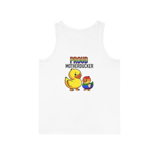 Proud Motherducker Tank Top, LGBTQ+ Pride Apparel, Funny Summer Style, Unisex Graphic Tee